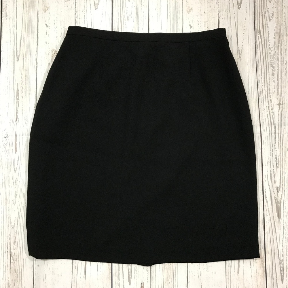 Laura Scott Women Skirt Size 14 Black Lined Pencil